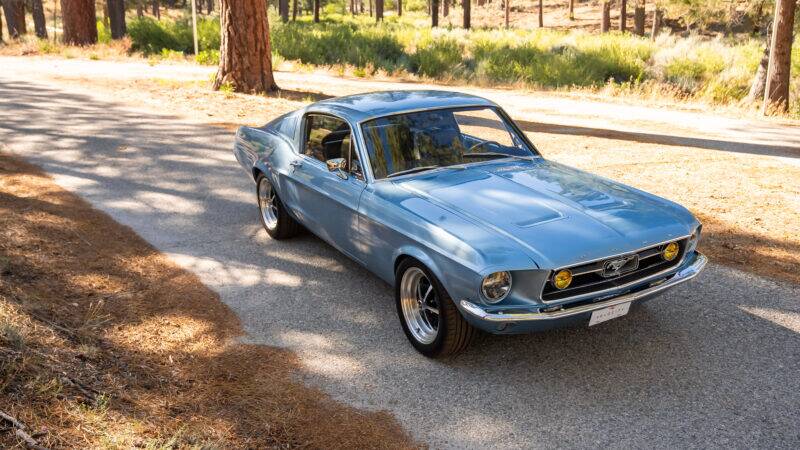 An image of a 1968 Ford Mustang parked outdoors.